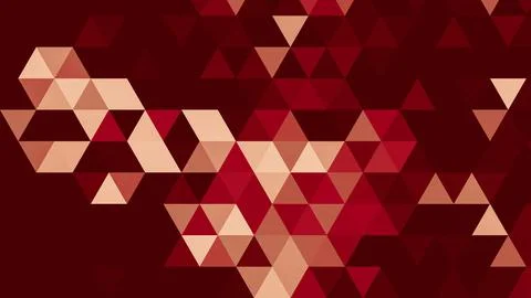Red polygonal pattern Abstract geometric background Triangular mosaic, perfec イラスト素材