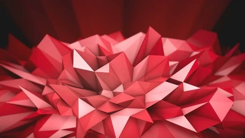 Red Polygonal Shape Stock Footage 70405670