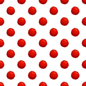 Red polygonal spheres forming a seamless pattern 스톡 일러스트