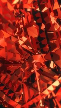 Red Polygonal Vertical Wallpaper Stock Illustration
