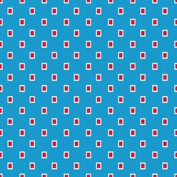 Red polygons on a blue background seamless pattern Stock Illustration