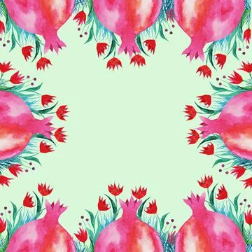 Red pomegranate Stock Illustration