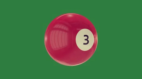 Red pool ball on sphere egg figure Stock-Footage 335979785