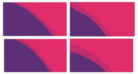 Red pop art background with dots. Abstract creative vector style comics. Layo Stock Illustration