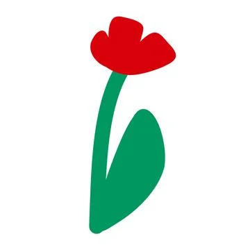 Red poppy flower. Vector illustration Stock Illustration