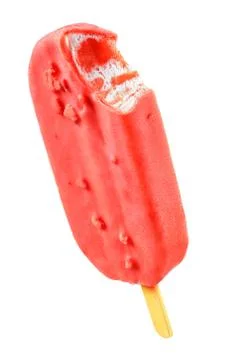 Red popsicle isolated Stock Photos