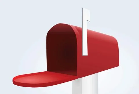 Red post box Stock Illustration
