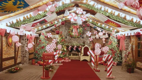Red post box for letters to Lapland to Santa Claus. Christmas tradition 스톡 동영상 165078126
