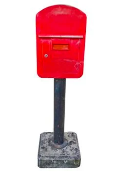 Red post box. Stock Photos