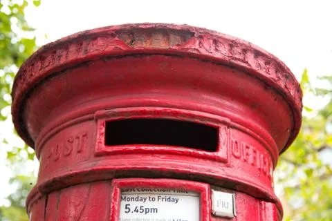Red postbox. Stock Photos
