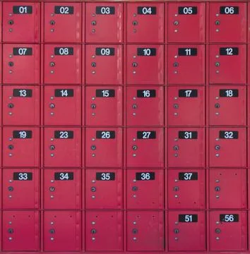 Red postboxs Stock Photos