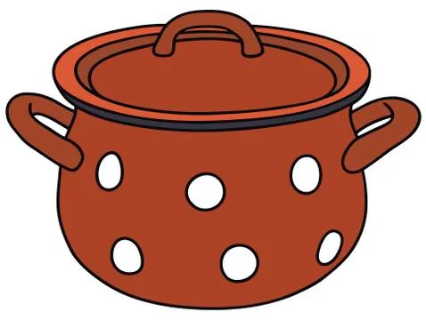 Red pot Stock Illustration
