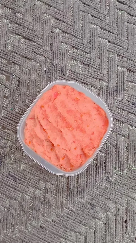 Red Potatoe Paste used in Kitchen Dishes Stock Footage 331899850