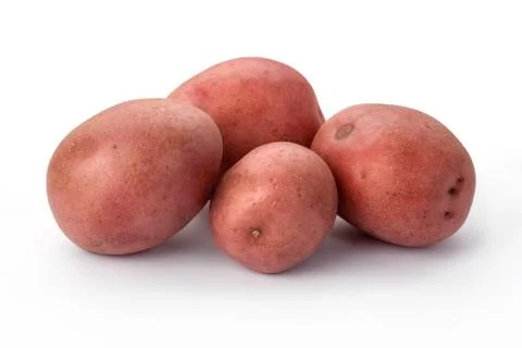 Red potatoes isolated Stock Photos