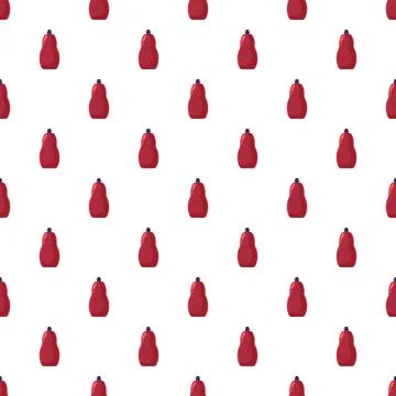Red potion bottles creating a seamless repeating pattern Illustrazione stock