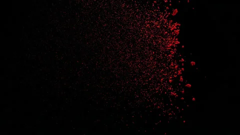 Red Powder Blast and Fall 스톡 동영상 132223061