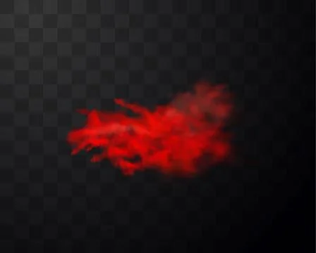 Red powder explosion or dust burst with smoke realistic vector illustration 库存插图