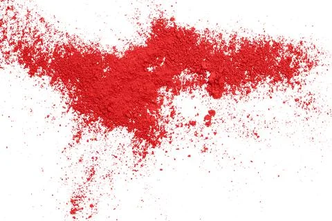 Red powder isolated on white background Stock Photos