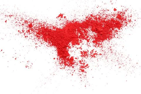 Red powder isolated on white background Stock Photos