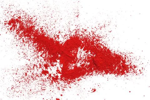 Red powder isolated on white background Stock Photos