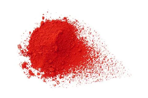 Red powder isolated on white background Stock Photos