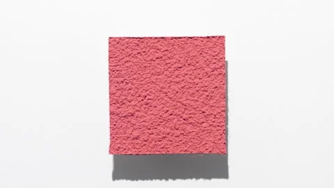 Red powder sifting concept for blush promotion Stock Footage 336630975