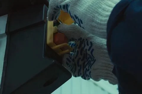 Red power button. Red button. Stock Photos