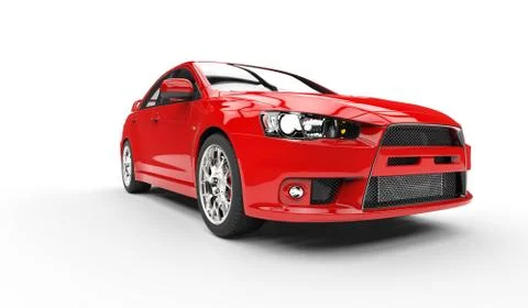 Red Power Car Stock Illustration
