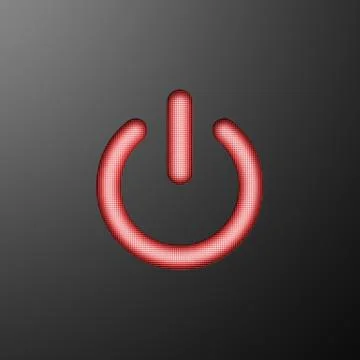 Red power sign. 3d rendering 스톡 일러스트