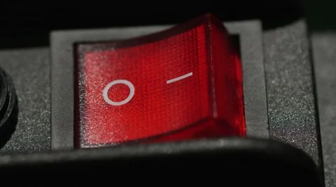 Red Power Switch On Off Stockbeeldmateriaal 47261063