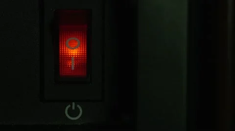 Red Power Switch Light On Off Stock-Footage 47261232