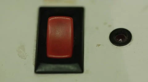 Red Power Switch Red LED On Off Stock Footage 47260835