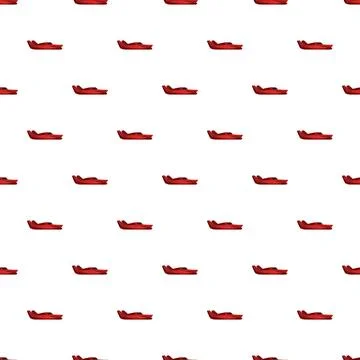Red powerboat pattern on white background Illustrazione stock