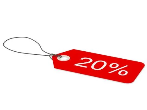 Red Price Tag Stock Illustration