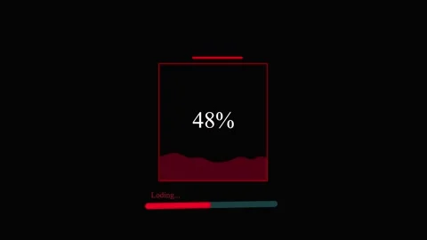 Red progress bar loading animation 29 percent complete hud digital technolo.. Video stock 321587002