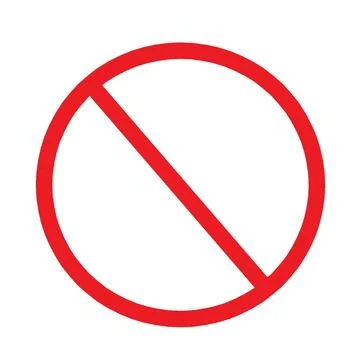 Red prohibited sign not allowed prevent concept  - 1 Stock Illustration