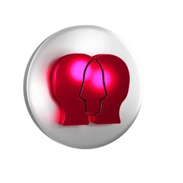 Red Project team base icon isolated on transparent background. Business ana.. イラスト素材