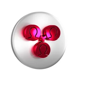 Red Project team base icon isolated on transparent background. Business ana.. 스톡 일러스트