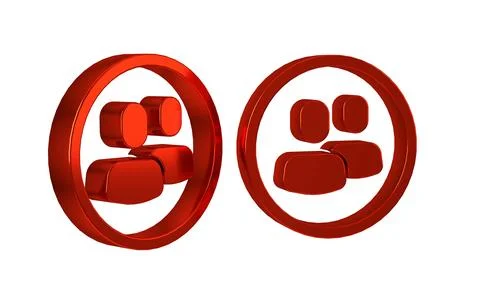 Red Project team base icon isolated on transparent background. Business ana.. 스톡 일러스트