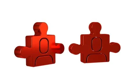 Red Project team base icon isolated on transparent background. Business ana.. Stockillustratie