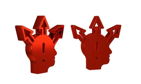 Red Project team base icon isolated on transparent background. Business ana.. Stock Illustration