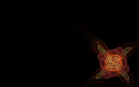 Red propeller in dark Stock Illustration