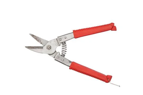 Red pruning shears Stock Photos