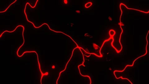 Red Psychedelic Neon Lines Background VJ Loop in 4K Stock Footage 316899662