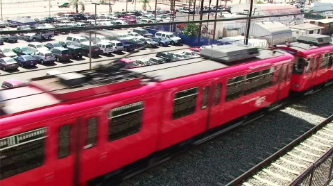 Red Public Transportation Stock Footage 483290