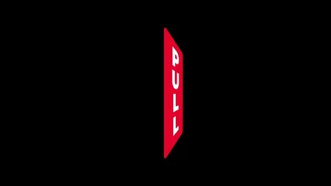 Red Pull Door Sign Stock Footage 334288683