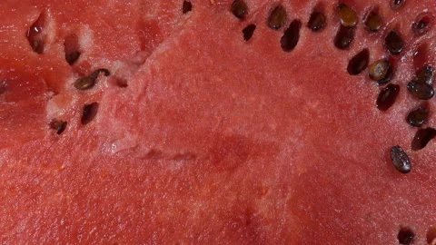 Red pulp of watermelon close up Stock Footage 137403816