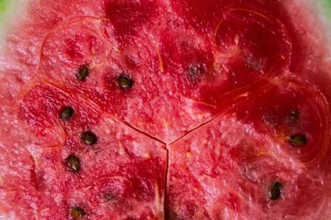 Red pulp of watermelon. Stock Photos