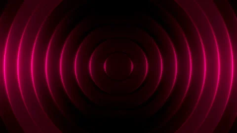 Red Pulsating Concentric Rings Forming Dark Abstract Tunnel. Looped 3D rendering Stock Footage 340607570