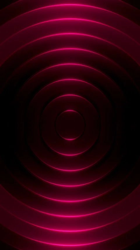 Red Pulsating Concentric Rings Vertical Forming Dark Abstract Tunnel. Looped 3D Stock Footage 328216565